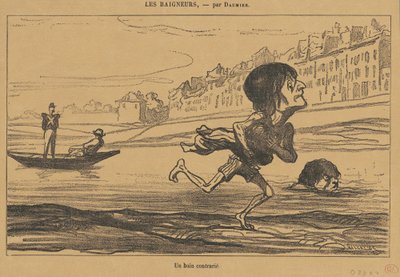 A Disrupted Bath by Honoré Daumier