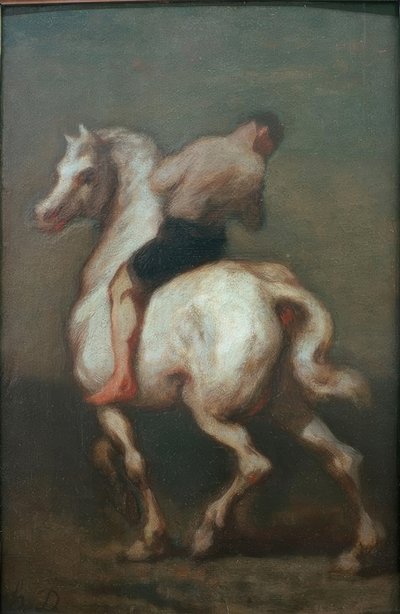 A Man on a White Horse by Honoré Daumier