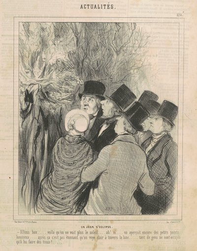 A Day of Eclipse by Honoré Daumier