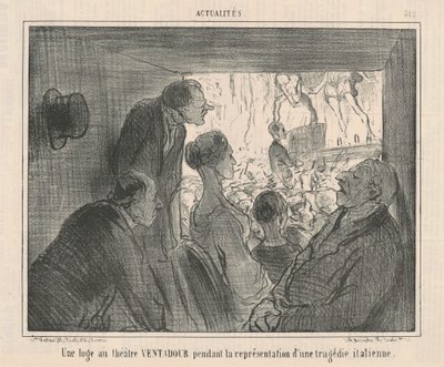 A Box at the Ventadour Theater... by Honoré Daumier