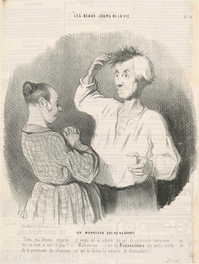 A Gentleman Rejuvenating Himself by Honoré Daumier