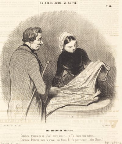 A Delicate Attention by Honoré Daumier