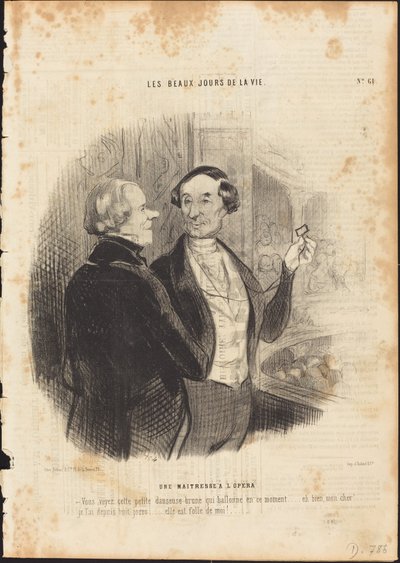A Mistress at the Opera by Honoré Daumier