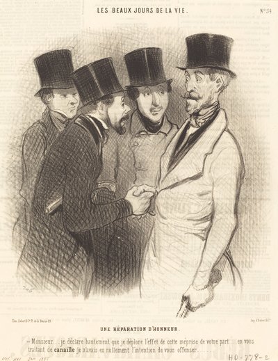A Matter of Honor by Honoré Daumier