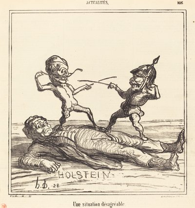 An Unpleasant Situation by Honoré Daumier