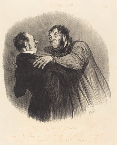 A Visit on January 1st by Honoré Daumier