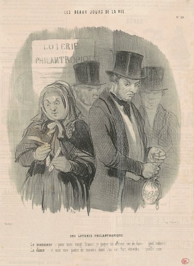 A Philanthropic Lottery by Honoré Daumier