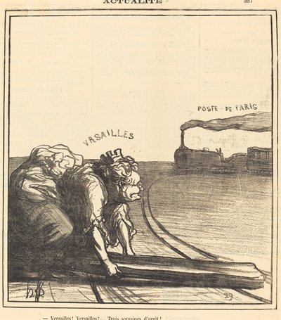 Versailles!... Three weeks of arrest! by Honoré Daumier