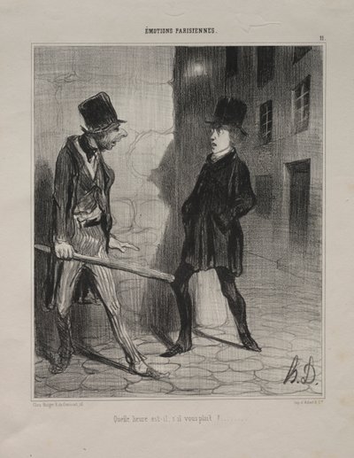 What Time is it, Please? by Honoré Daumier