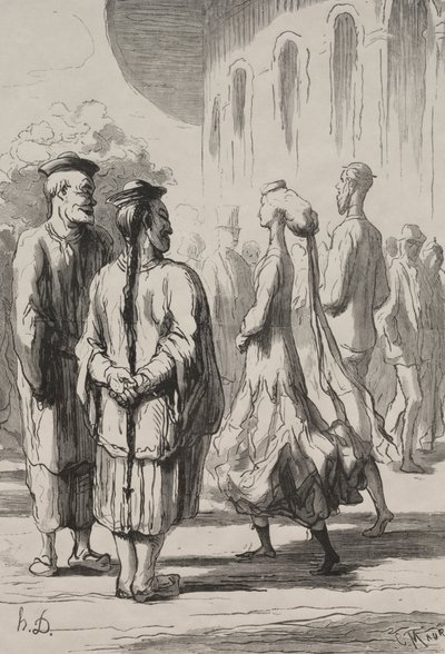 Who Are the Real Chinese? by Honoré Daumier