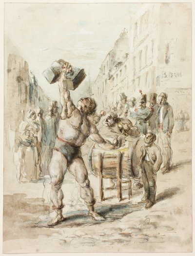 The Weight Lifter by Honoré Victorin Daumier