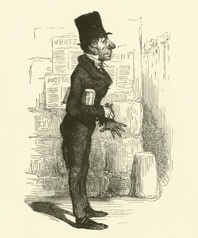 The Petty Lawyer by Honore (after) Daumier