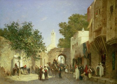 Arab Street Scene by Honore Boze