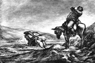 Don Quixote and Sancho Panza by Honoré Daumier