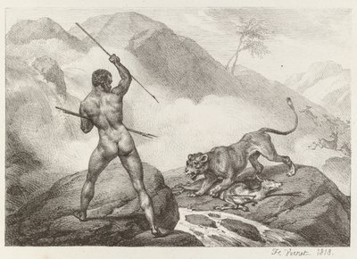 African Hunter (Chasseur Africain) by Emile Jean Horace Vernet