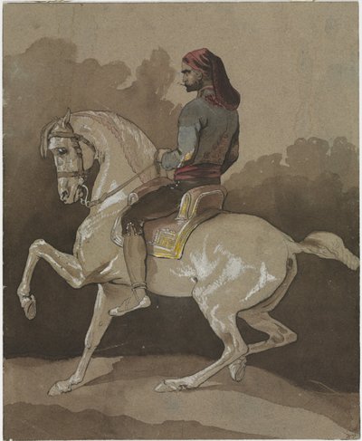 Arab on Horseback by Emile Jean Horace Vernet