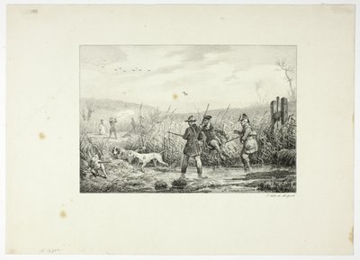 Hunters by Emile Jean Horace Vernet