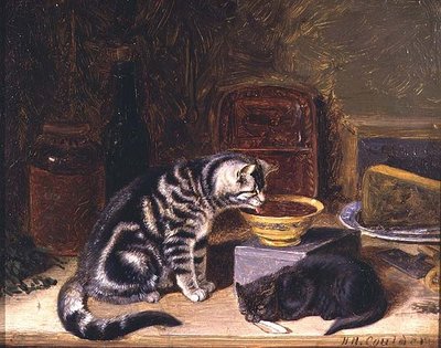 Two Cats by Horatio Henry Couldery