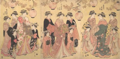 The Yoshiwara Parade in Autumn, ca. 1793 by Hosoda Eishi