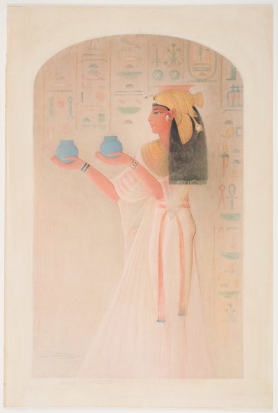 Queen Nefertari Offering Two Pots by Howard Carter