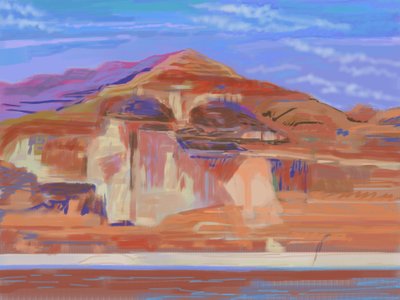 Painted Cliffs, Lake Powell by Howard Ganz