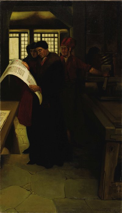 Gutenberg at the Press by Howard Pyle