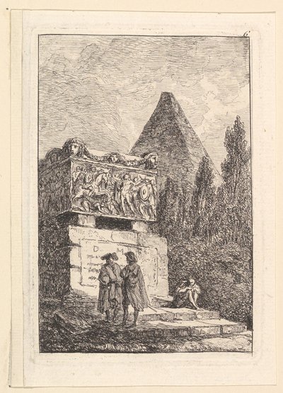 The Sarcophagus by Hubert Robert