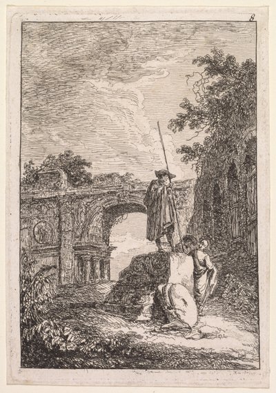The Evenings of Rome: The Triumphal Arch by Hubert Robert