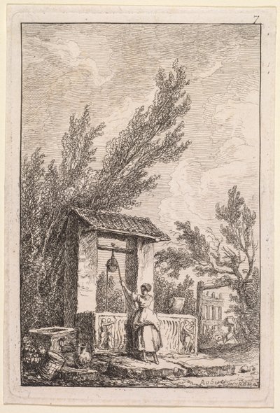 Les Soirées de Rome: The Well by Hubert Robert