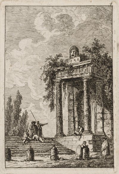 Plate Four from Evenings in Rome, 1763-64 by Hubert Robert