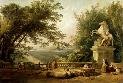 Terrace Ruin in a Park by Hubert Robert