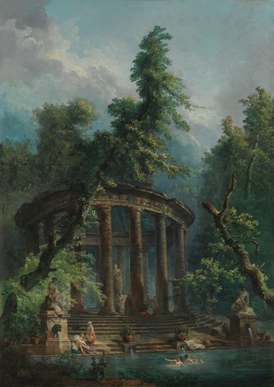 The Bathing Pool by Hubert Robert