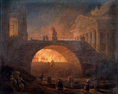 The Fire of Rome by Hubert Robert