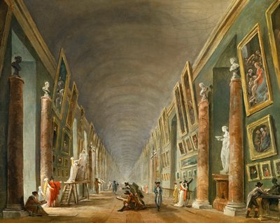 The Grand Gallery of the Louvre by Hubert Robert