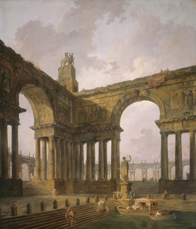The Landing Place by Hubert Robert