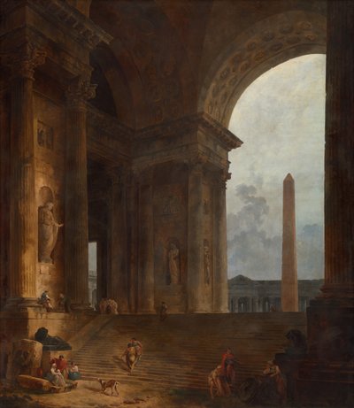 The Obelisk, 1787-88 by Hubert Robert