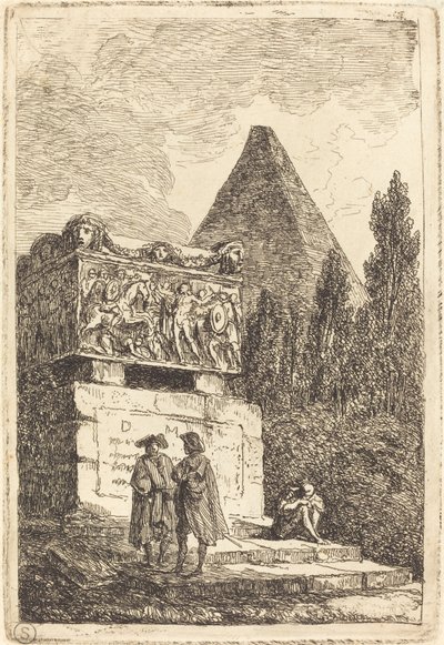 The Sarcophagus by Hubert Robert
