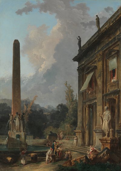 Wandering Minstrels by Hubert Robert