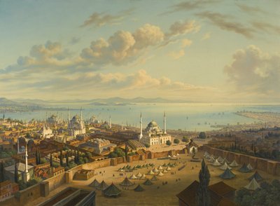 Constantinople from the Fire Tower of Beyazit by Hubert Sattler