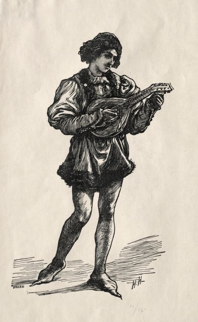 A Troubadour by Hubert von Herkomer