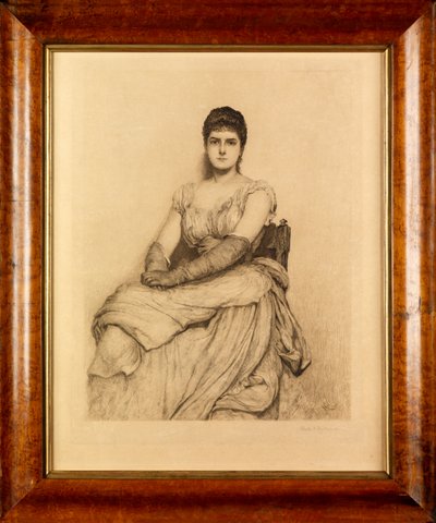 Lady in White (Miss Grant) by Hubert von Herkomer