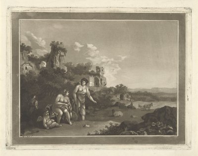 Landscape with Nymphs by Hubertus van Hove