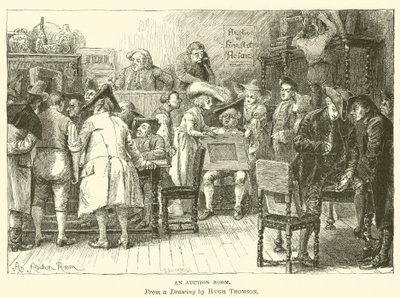 An Auction Room by Hugh Thomson