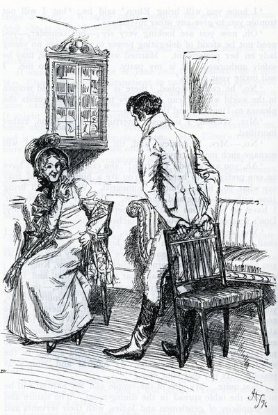 Emma and Mr. Knightley (illustration) by Hugh Thomson