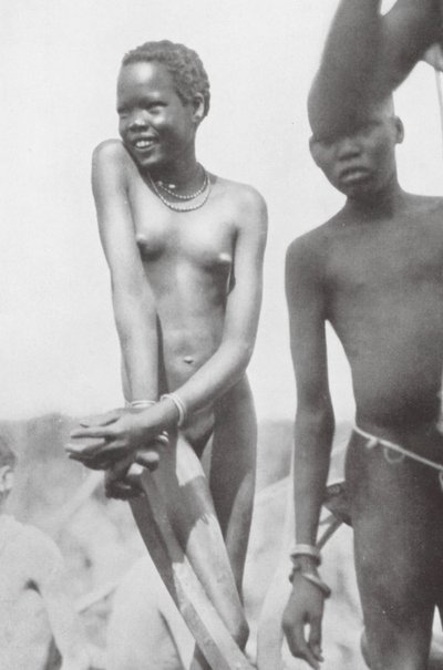 Nuer, Girl and Boy by Hugo Adolf Bernatzik