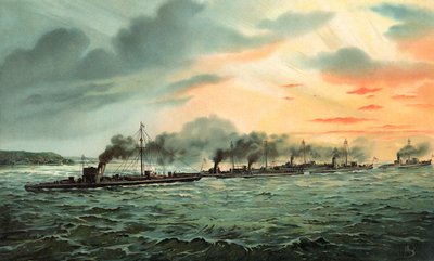 S.M. Torpedo Boat Division by Hugo Graf