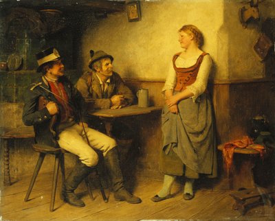 A Conservation in the Tavern by Hugo Kauffmann