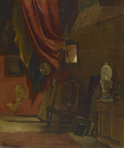 In the Studio by Hugo von Habermann