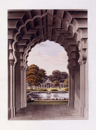 An Architectural Design with Garden by Humphry (after) Repton