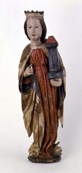 St. Barbara, from Kassa, 1450-60 by Hungarian School